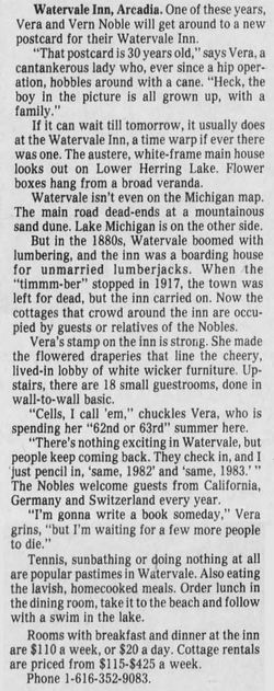 Watervale Inn - Jul 19 1981 Article (newer photo)